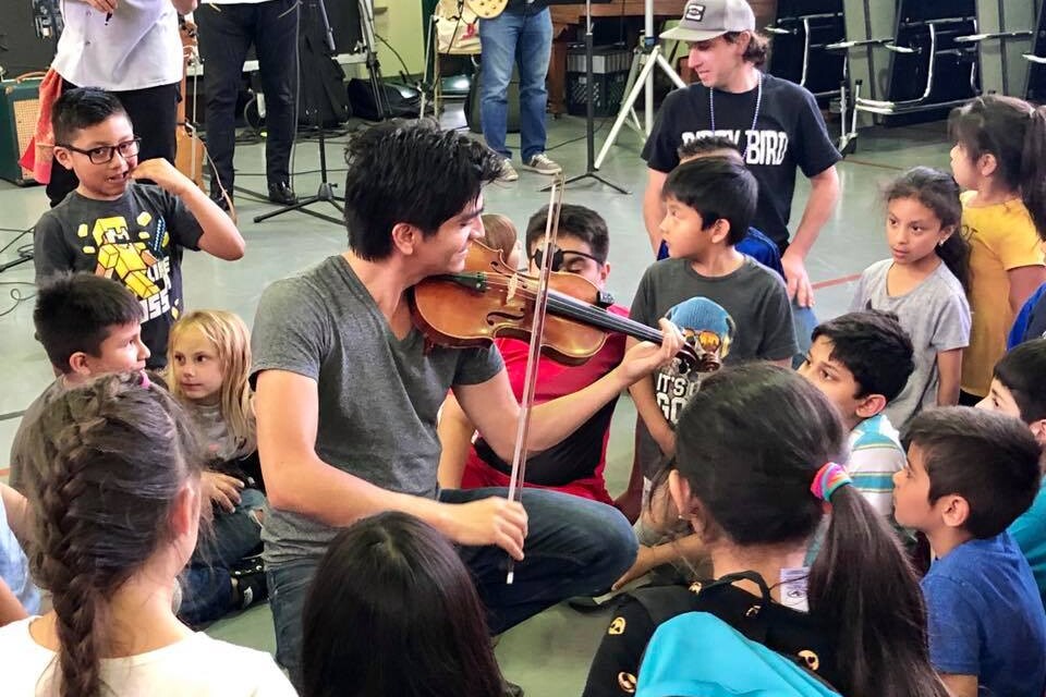 Villalobos Brothers at elementary school performance