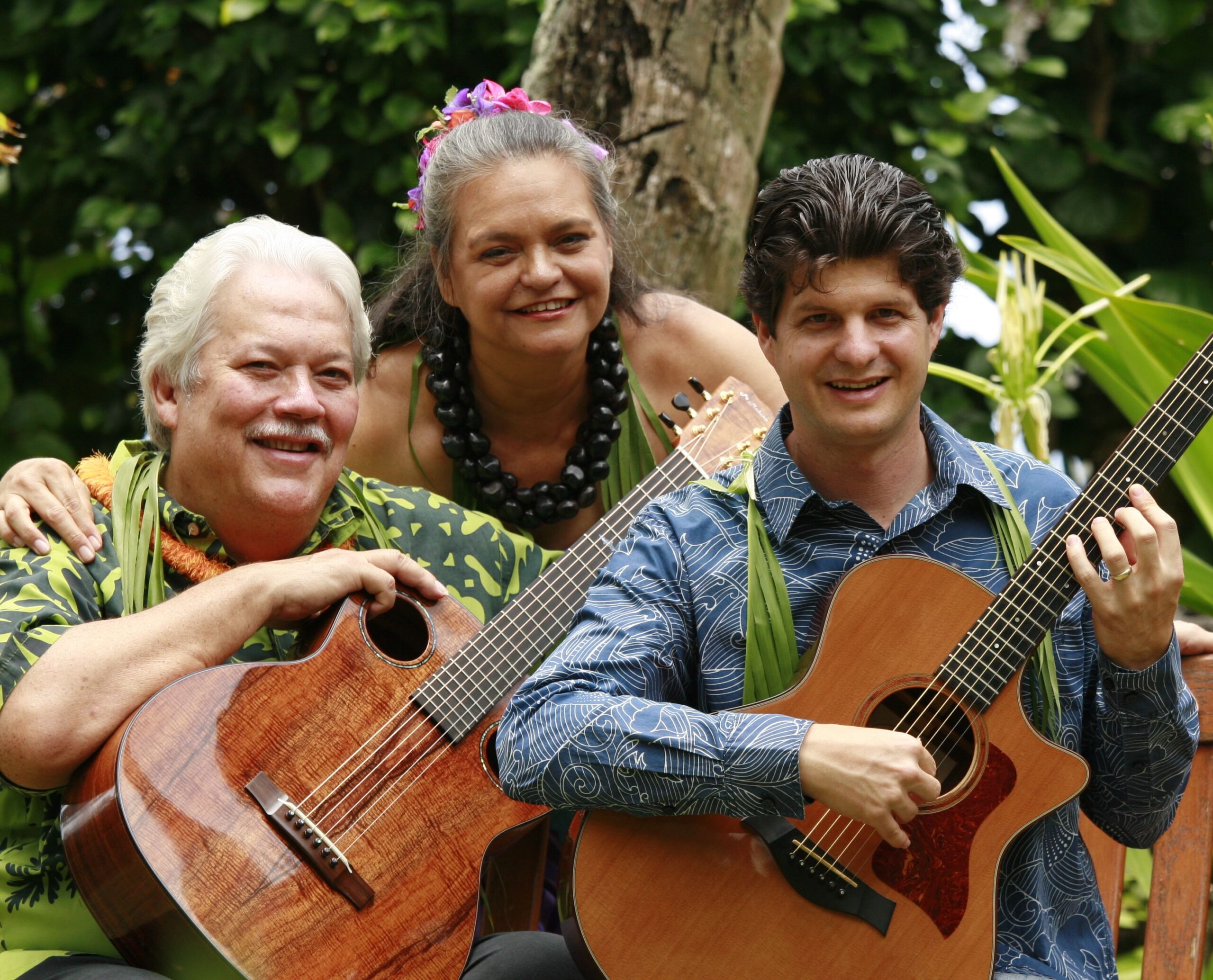 Keola Beamer, Jeff Peterson, and Moanalani Beamer