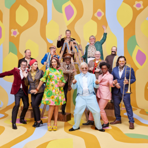 Pink Martini in retro outfits 