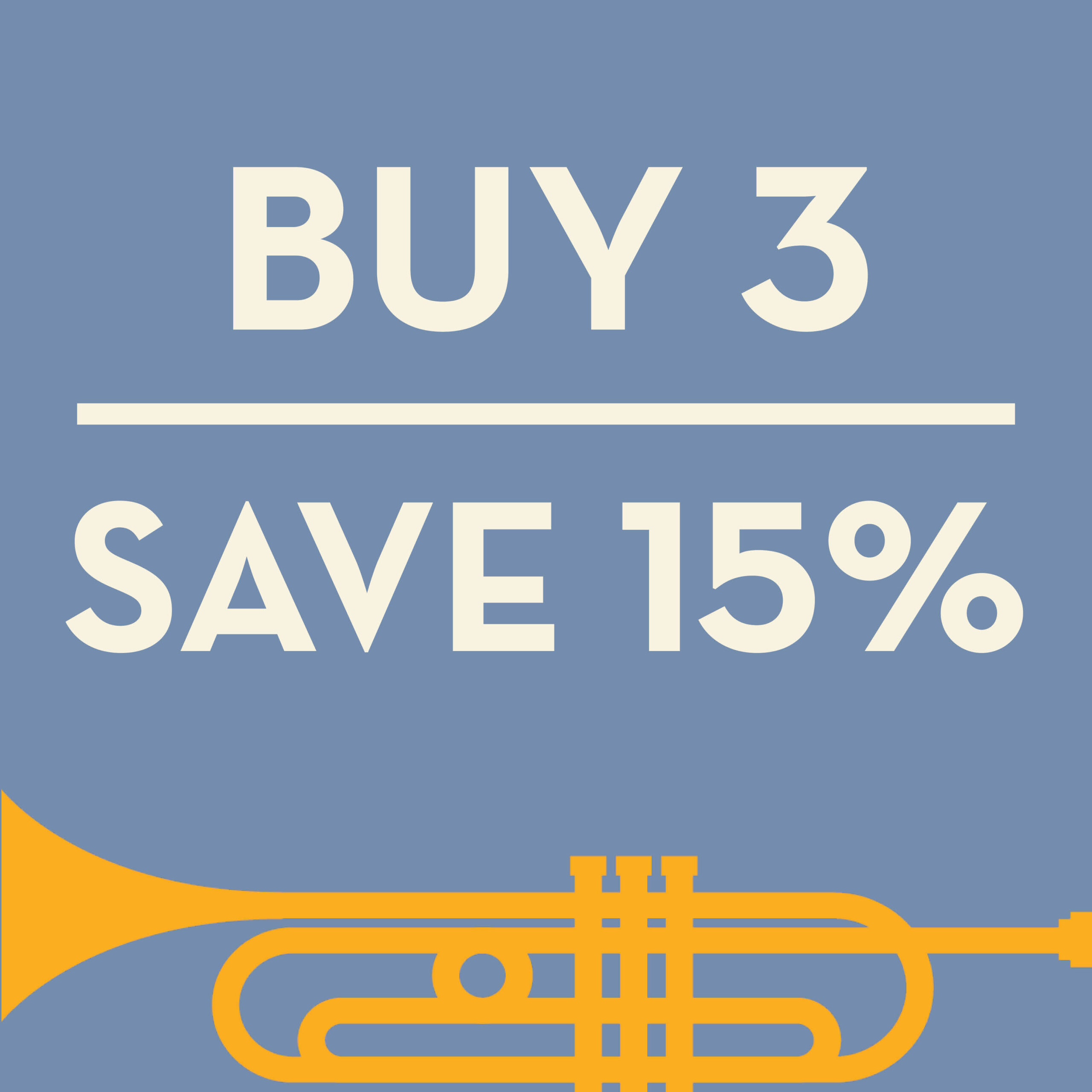 Buy 3 and save 15%