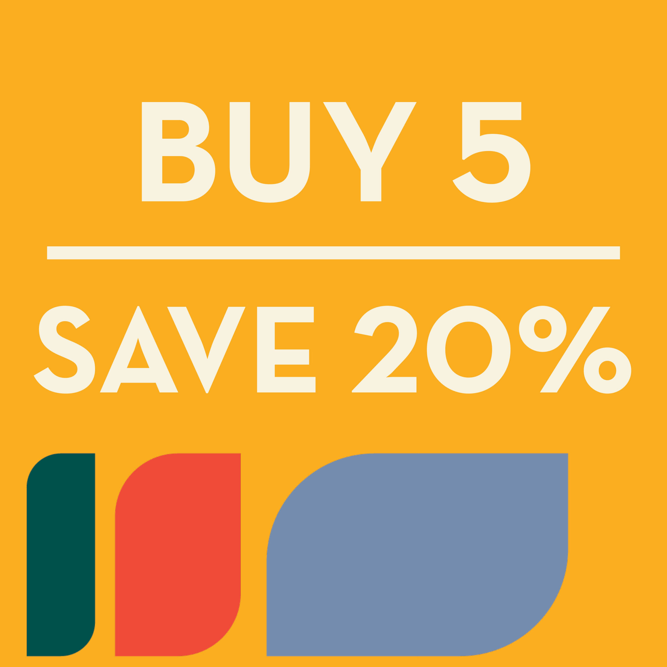 Buy 5 and save 20%