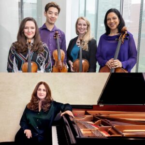 Juilliard String Quartet (top) Simone Dinnerstein (bottom)